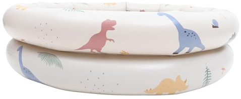 Yardwe Piscina Inflable Infantil Pequeña para Bebés y Niño Niña Bañera Hinchable Gruesa con Diseño Retro Dinosaurio Portátil y Fácil De Inflar para Patio y Playa Verano