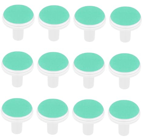 12 Ersatzpads für Babynagelfeilen, Grün, für Babyfinger und Zehen | Kunststoff und Sandpapier, Passend für Standard Trimmer, 12 Stück, Leise Pflege nach Baden