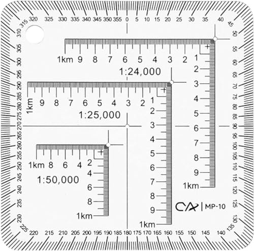 Geografisches Koordinatenlineal, Ecklineal, Kartenlesegrade, 1/24.000 Genaues Lernen für Utm