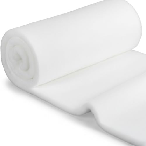 wollyflaushi Volumenvlies 1,6m² 1m×1,6m - Polstervlies 400g/m² (40mm) 160cm | Polsterwatte Zuschnitt – Füllvlies ideal für Polstern, Quilten, Nähen & Basteln - Diolenwatte Waschbar Vlieswatte