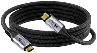 BAWIOFIAU Cavo USB C USB C 3 m, Cavo USB C 3.2 Gen 2x2,Cavi Dati USB Type C da 20Gbps,uscita video USBC 8K@30Hz 4K@120Hz, 100W 20V/5A Ricarica Rapida Cavo Type C per Thunderbolt 3,SSD, hub
