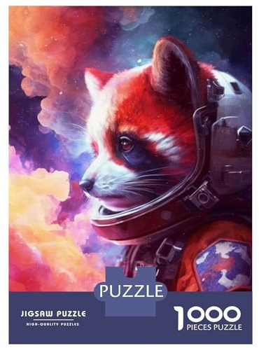 1000-teiliges Puzzle Für Erwachsene Galaxy Red Panda Puzzles Für Erwachsene, Familienspiele, Anspruchsvolle Herausforderung, 38x26cm/1000pcs