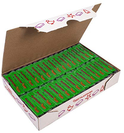 Jovi - PLASTILINA, pâte à Modeler végétale, 30 x 50 grammes, Vert Clair, Grande plasticité, sans Gluten, Idéale pour Les Enfants à partir de 2 Ans (7010)