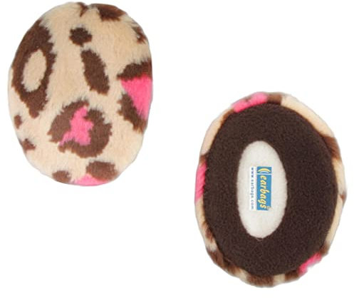 Earbags Ohrenwärmer Fashion, Kunstfell Spotted Braun Pink, M