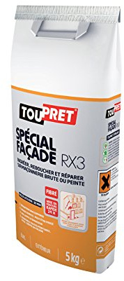 Toupret 251070 Enduit de rebouchage extérieur fibre RX3 5 kg