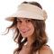 Simplicity Visor Damen Sonnenhut, LSF 50+, UV-Schutz, breite Krempe, Beige