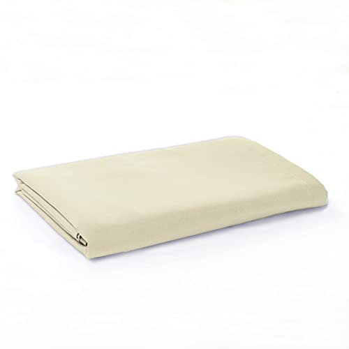 Sonia Moer Super Soft Brushed Microfibre Flat Sheet - Non Iron Breathable Hypoallergenic Top Sheet - King/Cream