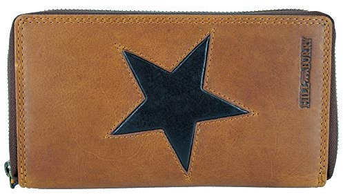 Hill Burry Geldbörse Portemonnaie, Portmonee aus dem echten Leder für Frauen Damen Langbörse mit RFID Schutz Geldbeutel Geldtasche Frauen Design (2021 Jahr Kollektion, braun)