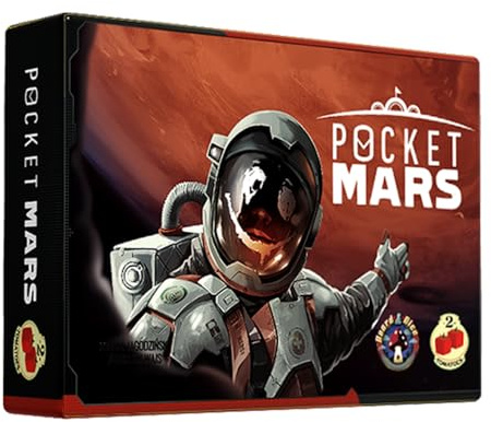 2Tomatoes Games – Pocket Mars | Brettspiel von 1 bis 4 Spielern | Sprache: Spanisch und Französisch | Thema: Wissenschafts-Fiktion