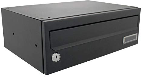 Sterling 702492 Wharfe horizontal Boîte aux lettres, Noir, 358 x 125 x 250 mm