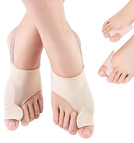 DOACT Hallux Valgus Corrector, 1 par de gran rectificador del dedo del pie de protección del separador del dedo del pie corrector para hombres y mujeres dedos separados, alivio del dolor día de la