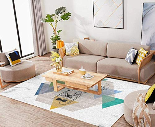 YQZS Wohnzimmer Studie Schlafzimmer Esstisch Teppich Einfaches Sechseck Geeignet für Fußbodenheizung,200X300(79X119inch)