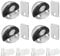 Shackcom 4 pcs Butoir de Porte Magnétique en Acier Inoxydable Butées Arrêts de Porte Door Stoppers pour Montage Mural ou au Sol avec Vis