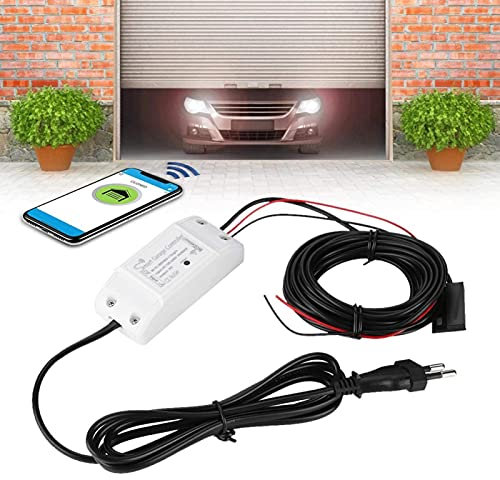 Ouvre porte de garage WiFi Dispositif d'ouverture de porte de télécommande de porte de garage Compatible avec et Google(UE 100 240V) Syst¨¨me de contr?le d'acc¨¨s