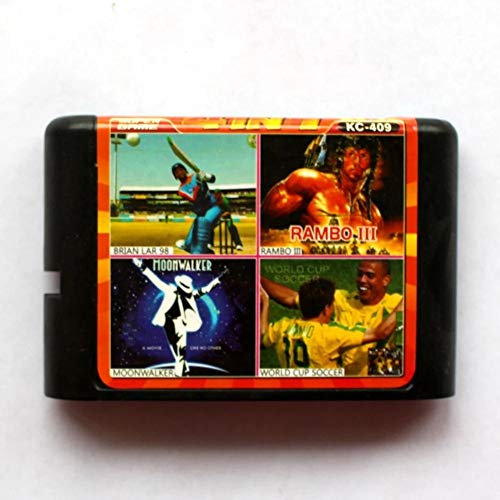 Ras 4in1 Brian lar 98+Rambo III+Moonwalker+World Cup Soccer 16 bit SEGA MD Game Card For Sega Mega Drive For Genesis