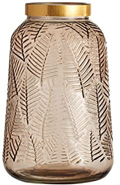 RRMMAN Jarrón de cristal en relieve, botella de vidrio de estilo europeo con relieve antiguo, jarrón de arreglos florales, decoración del hogar, arte retro, decoración de escritorio (café)