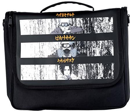 Konix Naruto Shippuden Schutz- und Transporttasche Messenger Bag Nintendo Switch, Switch Lite und Switch OLED - Naruto, Sasuke und Kakashi Motive