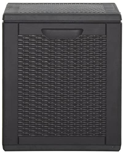 Gecheer Gartenbox Auflagenbox Kissenbox Gartentruhe Truhe Aufbewahrungsbox Garten Kissentruhe Mehrzwecktruhe 90 L Schwarz