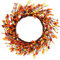 45.7 cm Herbstkranz, Beeren, Samen, Mini-Tannenzapfen, Kranz, künstliche Ernte, Beerenkranz mit Kürbissen, Blume, großer Herbstkranz, Bauernhaus, Heim, hängende Wanddekoration