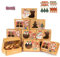 EYCLFY 12 Pezzi Scatola Biscotti Natale, Scatole Regalo Natalizie, Kraft Scatola di Regalo Grandi con Finestra di Visualizzazione Biglietti DIY, Scatola per Pasticceria, Dolci, Cioccolatini, Cupcake