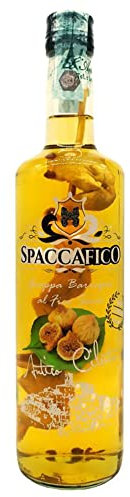 Grappa al Fico Secco Cilentano | Antico Cilento | Produzione Artigianale | Invecchiata in Botti Barrique | Con Fichi Infilati da Mangiare Interno | Bottiglia 70Cl | Idea Regalo