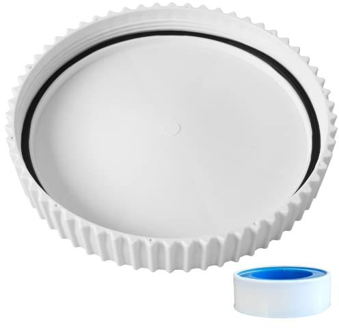 TonGass Abflusskappe für oberirdische Skimmer, konvertiert SFX1000 oder SFX1500 Skimmerpumpe in Sandfilterpumpe, 18,3 x 17,5 x 3 cm, Skimmerpumpen, Gehäusekappe mit Dichtung, einfaches