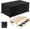 ZFEBHMY Abdeckung für GartenmöBel Rechteckige,420D Oxford Wasserdicht Gartentisch Abdeckung,Winddicht,UV-BestäNdiges,für Terrasse Gartentisch Sitzgruppe-Black|| 20x20x20cm(LxWxH)