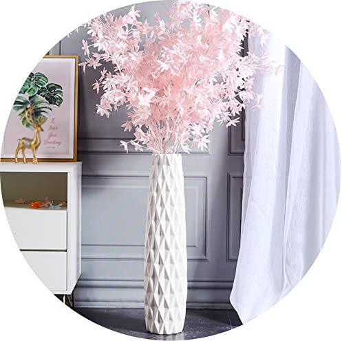 KSYGINXD Weiße Bodenvase, 61 cm hoch, dekorative große Keramikvase für Wohnzimmer, Ananas-förmige Textur, Blumenhalter für Heimdekoration, getrocknete Blumenarrangement, Einweihungsbüro, 24 Inches