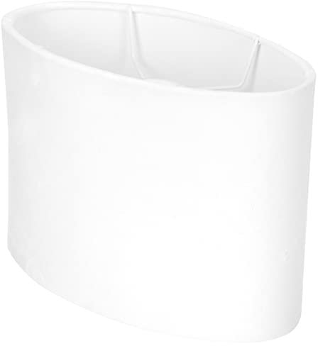 OSALADI Trommel Lampenschirm Ovaler Lampenschirm Stoff Lichtabdeckung Clip On Drum e Ovale Form Lampenabdeckung Für Decke Tisch Wandleuchte Weiß Kronleuchter