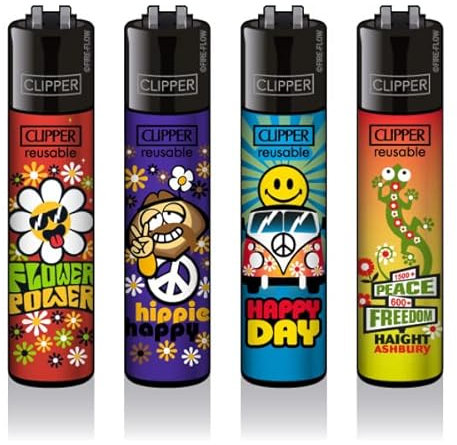 Clipper® Feuerzeug - Neue Motive 2023 + Crystal Balls (Hippie #15)