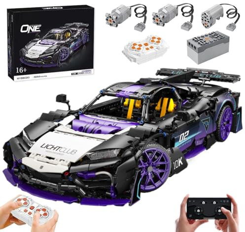 Technik Auto für Mercades AMG One, Mit Motoren Set, 1:10 Groß Auto Modellbausatz, 2244 Teile Klemmbausteine Technik Auto MOC Bausatz, Kompatibel mit Mercedes AMG Technik