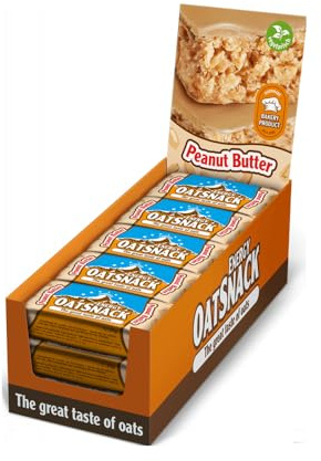 EnergyOatSnack Peanutbutter (15x65g) | Kohlenhydrat Energieriegel mit Haferflocken für Sport & Freizeit | Langanhaltende Energie & leckerer Geschmack | Handgemacht & Veggie | Das Original