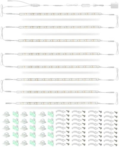 Cefrank 20W LED Beleuchtungsset für Regale, 8 aneinanderreihbare 30cm Streifen, 2000lm, Flexibel & Langlebig für Bücherregale, Schränke, Vorratskammern (Warmweiß)