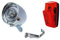 THINK ALOHA Kit Fanale Luce Anteriore e Posteriore Bici Stile Vintage 3 Led - Fanale Anteriore Bicicletta + Fanale Posteriore Bici Rosso Parafango - Batterie Incluse - Graziella R Olanda City Bike