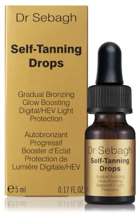 Dr Sebagh Self-Tanning Drops (5 ml) - Customisable Self Tanner Drops for Face - Streak-Free, Scent-Free Face Tan Drops - Natural Golden Glow Sunless Tanning Drops for Radiant Skin