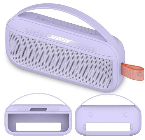 JCHPINE Silicone Cover Case for Bose SoundLink Flex Bluetooth Portable Speaker1st Gen, Protective Skin Sleeve for Bose SoundLink Flex Speaker Accessories (Only Silicone Case) (Purple)
