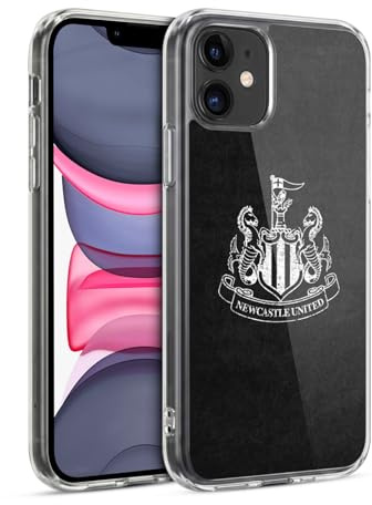 Head Case Designs Officially Licensed Newcastle United Football Club Distressed Crest Gel Case [Military Grade Protection] Compatible with Apple iPhone 11 and Compatible with MagSafe