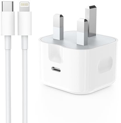 20W USB C Fast Charger Plug and Lead for iPhone 14/14 Pro Max, 13/13 Pro/13 Pro Max/13 Mini, 12/12 Pro/12 Pro Max/12 Mini, SE 2022, X Type C PD 3.0 Power Charger Wall Adapter (White Plug&Cable)