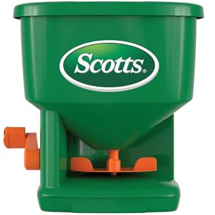 Scotts Whirl - Spandiconcime Manuale per Semi, fertilizzanti, Sale, Ghiaccio, spargitore Portatile, può Contenere Fino a 1.500 mq