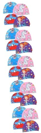 POPETPOP 5 Juegos Gorro De Baño De Tela Gorro Natacion Gorro Natación Más Cálido Dulcimer Oblea Gorros De Natación para Niñas Gorro De Natación De Tela para Paño 4 Uds * 5