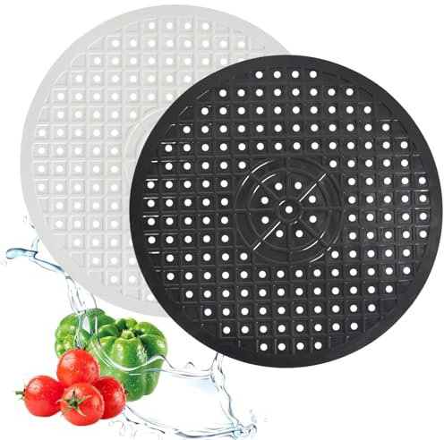 ARCPNRT Tappetino per Lavello, 2 pezzi Tappetini Lavello Cucina Rotondo In Gomma, Riutilizzabile Tappetino Gomma, Per Lavandino del Bagno, Tavolo da Pranzo