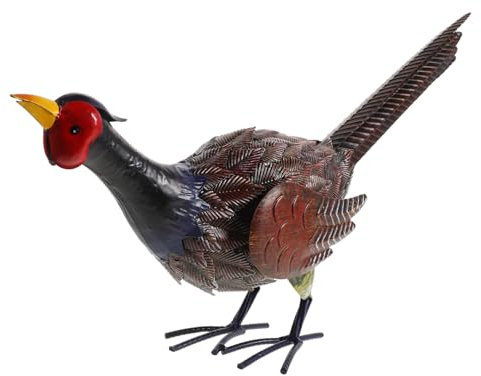 Toyvian Garden Pheasant Statue Realistische Dekoration Für Garten Und Terrasse Wetterfestes Design Lebensechte Nachbildung Eines Wildhuhns Als Tisch Oder Landschaftsdeko