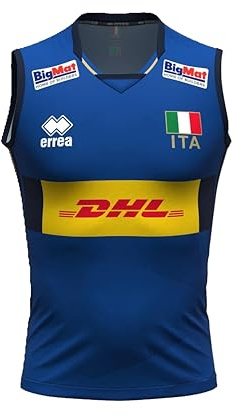 Errea Italia Volleyball-Trikot für Herren, ärmellos, blau, S