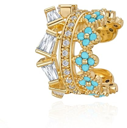 Jenosy Gold Ear Cuff Damen Nicht Piercing Öffnen Wrap Ohrringe 14K Vergoldet Zirconia Ohrmanschette Gold Handmake Schmuck Geschenk für Frauen