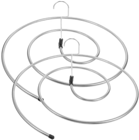 STOBAZA Spiral Drying Rack aus Edelstahl 2 Stück Rund und Drehbar Platzsparend für Bettwäsche Bettdecken und Handtücher in Wäsche Zufälliger Stil