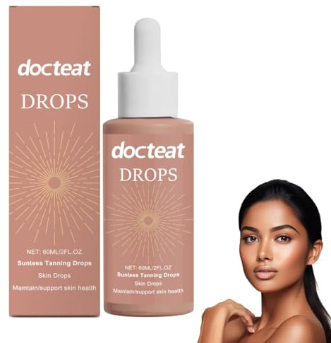 SunGlow Trinkbare Bräunungstropfen, Bräunungstropfen Zum Trinken Testsieger, Ohne Sonnenschäden, Selbstbräuner Tropfen Schnelle Bräunung, Verstärkt die Natürliche Bräune (1 Stück)