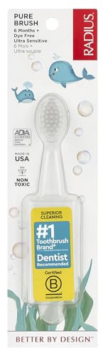 Radius, Pure Baby Toothbrush, 6-18 Months, Ultra Soft