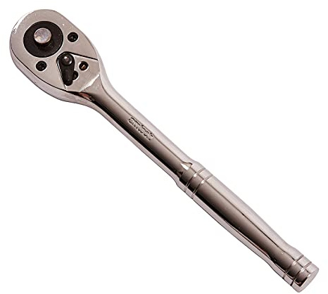 Amtech - 3/8in 24-Tooth Quick-Release Ratchet, Compact Head with Forward/Reverse for Access in confined Spaces, DIY and Trade (3/8in)