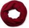 styleBREAKER Unisex Feinstrick Schal, einfarbiger Loop Schlauchschal, Feinripp Winter Strickschal, Loopschal 01018112, Farbe:Dunkelrot