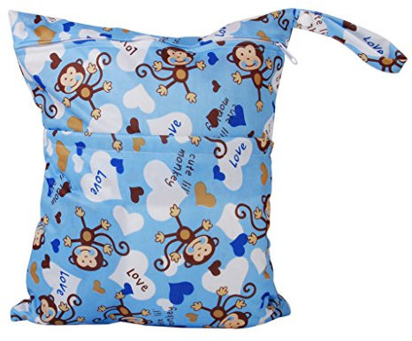 Waschbare Wickeltasche mit Elefanten-Muster